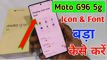 Moto g96 me font size bada kaise kare/Moto g96 5g font size kaise change kare,display size  in moto