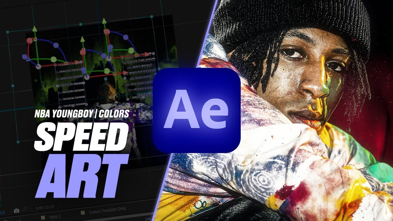 NBA YoungBoy • Colors | After Effects Speed Art | Motion Cover Art