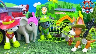 PAW PATROL DSCHUNGEL RETTUNG MIT ROCKY UND MARSHALL UND SCHAUMSTOFF PUZZLE MIT RUBBLE