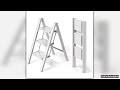 234 Step Ladder Aluminum Lightweight Folding Step Stool Wide AntiSlip Pedal 150kg load Household Of