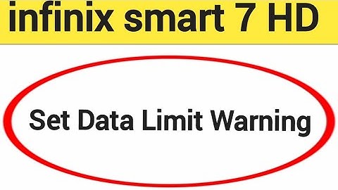 how to set data limit warning, infinix smart 7 HD me data limit kaise set kare
