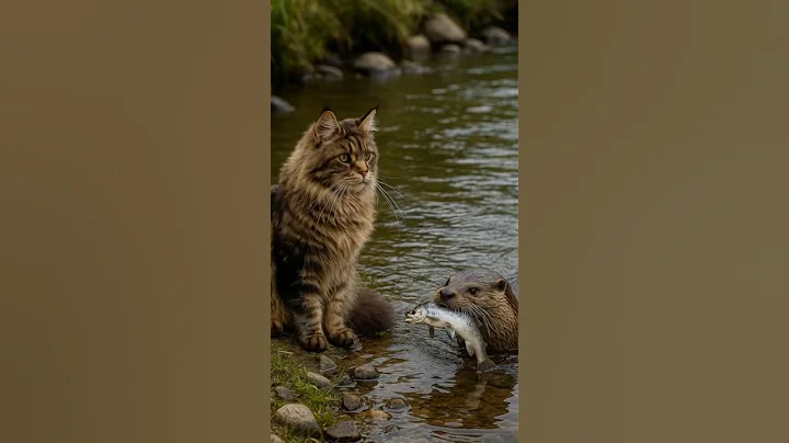 Video 11143921: cute maine coon cat, cat fish, kitten fish, best kitten