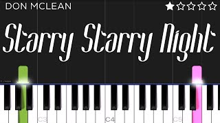 Don McLean - Vincent (Starry, Starry Night) | EASY Piano Tutorial Resimi