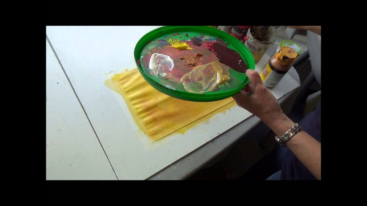 Acrylmalerei   Folientechnik mit Metallic   Farben, Teil 1