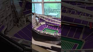 Adding huge LEGO truss to my U.S. Bank Stadium build 🏗️🏈 #football #nfl #sportsstadium #lego