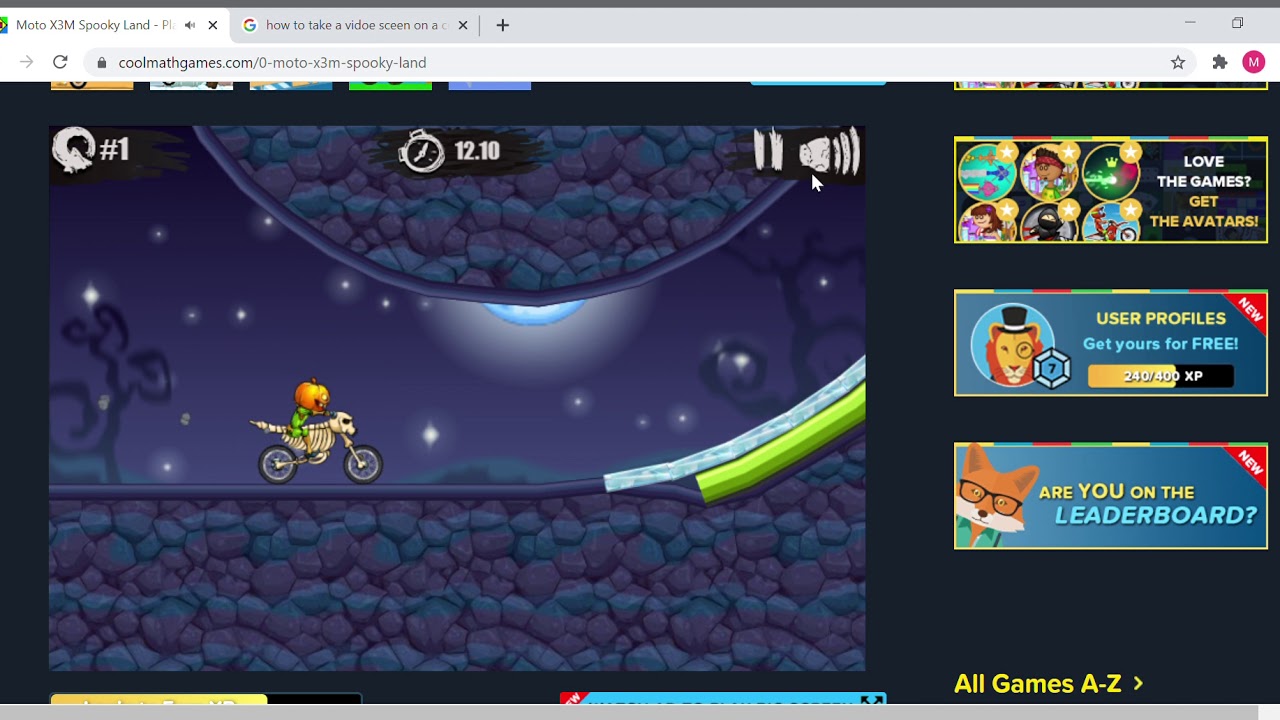 Moto X3M Spooky Land Play it now at CoolmathGames com Google Chrome 2020 11 26 10 23 43 - YouTube