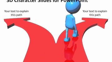 CrystalGraphics 3D Character Slides for PowerPoint - Choosing a Direction