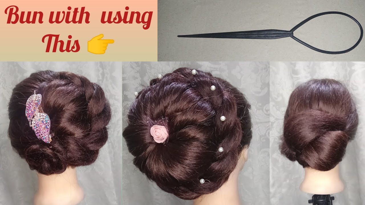 New Juda Hairstyle For Party. Simple Twisted Hair Bun - YouTube | Hair  twist bun, Bun hairstyles, Hairstyle
