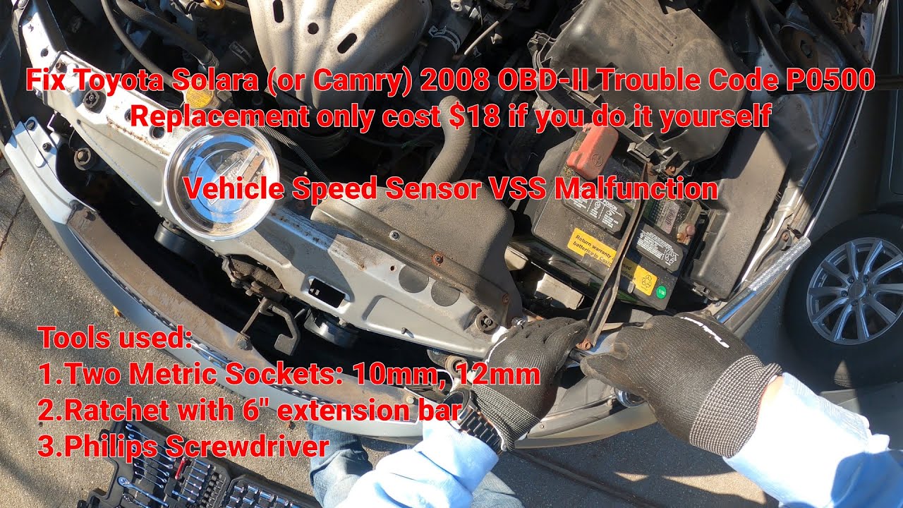 Fix Toyota Solara 2008 OBD-II Trouble Code P0500 for $18 - YouTube