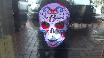 Mechanical TV - radial modulated LED string in rotation.