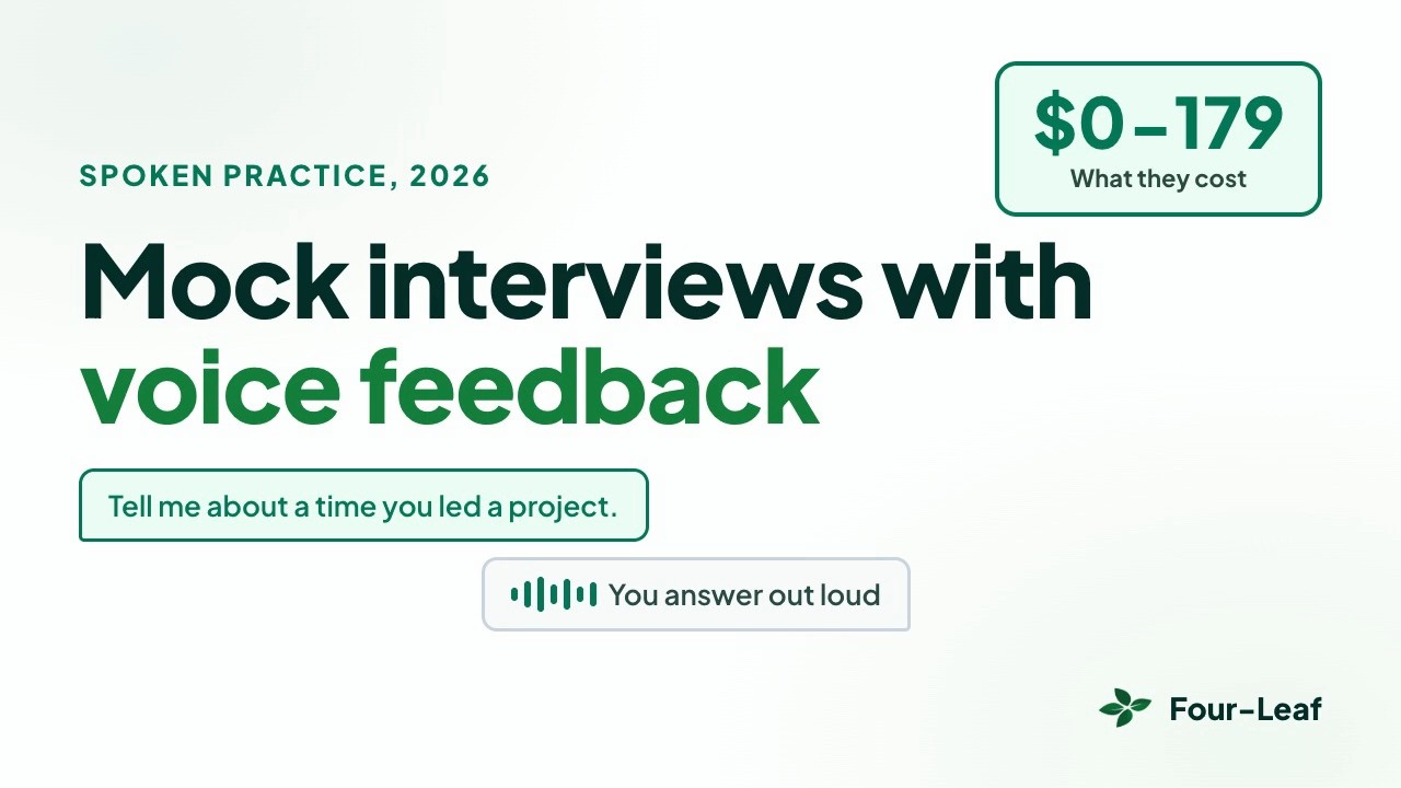 AI mock interviews with voice feedback in 2026: how they work, what they cost, who they're for thumbnail