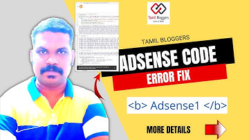 Adsense Verification Code Error Fix | Tamil Bloggers