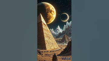 Epic Sci-Fi Fantasy: Egyptian Pyramid on an Alien Planet with Two Glowing Moons | Generated Art 🪐🏜️