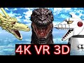 【MMD VR180】Godzilla & MechaGodzilla & King Ghidorah(ゴジラ&メカゴジラ&キングギドラ)