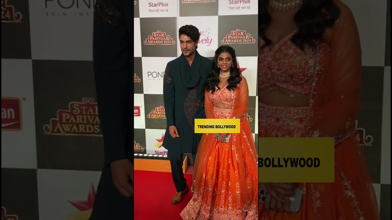 Maati Se Bandhi Dor Reel Couple Ankit Gupta and Rutuja Bagwe At Red carpet Star Parivaar 2024 Awards