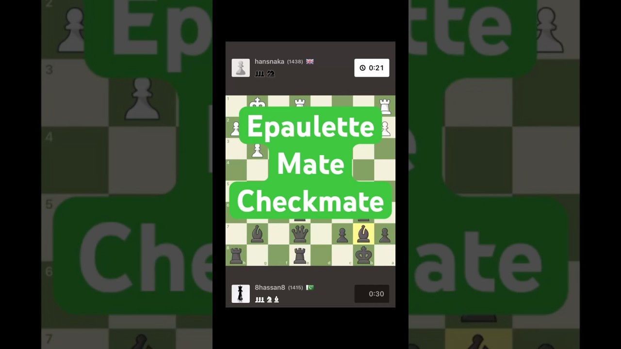 Brilliant Epaulette Mate! ♟️🔥 | Beautiful Checkmate Chess Pattern 