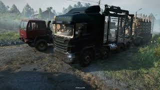 Scania and logs transport | Snowrunner Gameplay