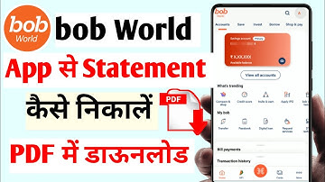 How to get Bank of Baroda bank statement Bob world app se statement kaise nikale 2023 | bob world