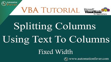 VBA Code To Apply Text to columns - Fixed Width | Excel VBA Tutorial in Hindi