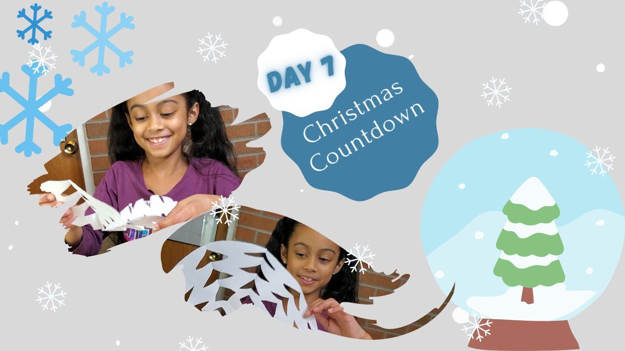Day 7, We are making Paper Snowflake, Coloring...Xmas Countdown, Holiday Activities book
