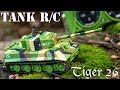 Tank radiocommand tigre char de combat avec tourelle mobile 172 panzer rc review franais