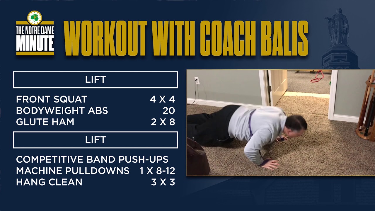 Ndfootball Nd Minute Workout With Coach Balis Youtube Ndfootball Nd Minute Workout With Coach Balis Youtube