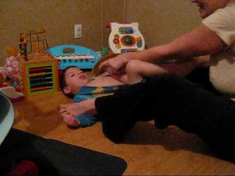 Angelman Syndrome - Changing Kiano's diaper - 4yrs