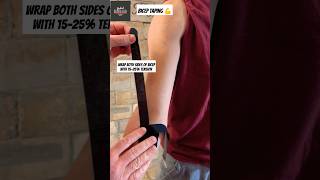 Try this!! Kinesiology Taping technique for bicep to help with recovery 💪🔥#pain #workout #biceps