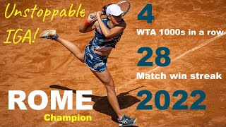 Iga Swiatek Wins Rome 2022 Viva La Vida 28 Match Win Streak And 4Th Consecutive Wta1000