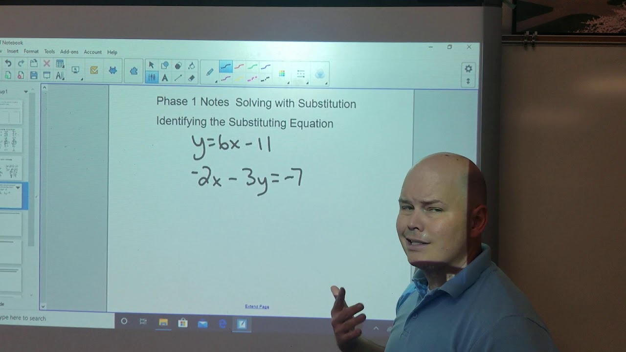 3-3 Lesson Recap Solving Systems using Substitution Day 1 - YouTube