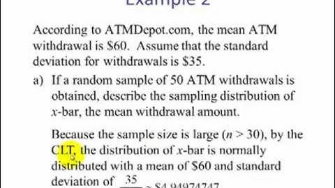 Distribution of Sample Mean Part 3