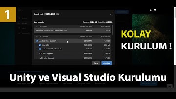 1- Unity ve Microsoft Visual Studio Kurulumu - Unity Nasıl Kurulur - Çok Kolay ! - Unity 3d Dersleri