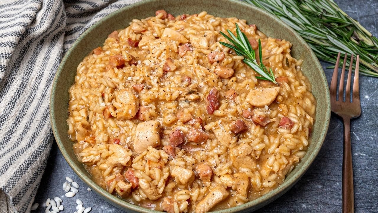 Bacon and Chicken Risotto YouTube