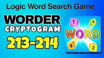 WORDER Logic Word Search Game level 213 214