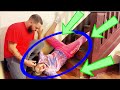 Falling Down The Stairs PRANK ON HUSBAND!! *CUTE REACTION*