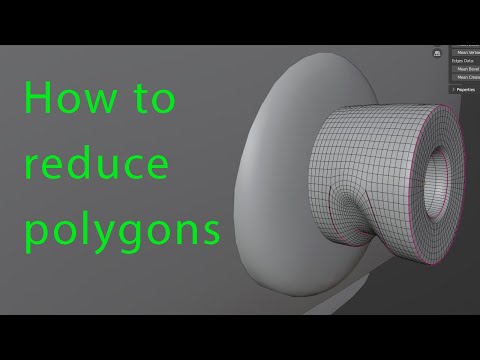 Как уменьшить количество полигонов в Blender