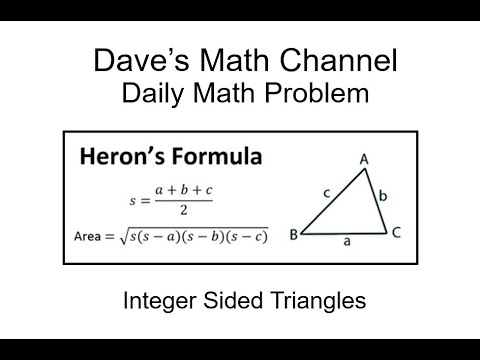 Daily Math Problem, 01-11-26: Integer Sided Triangles - YouTube