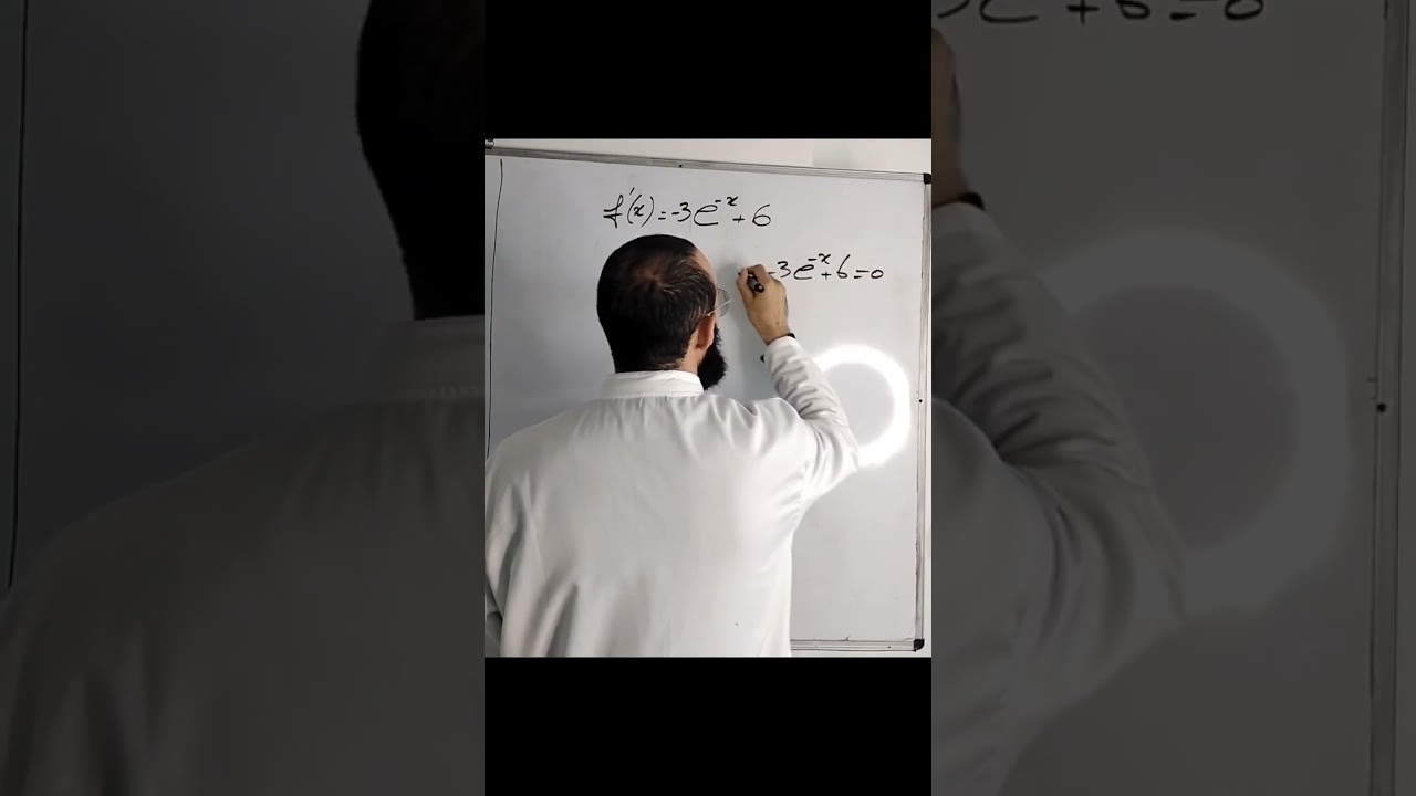 إشارة عبارة بالدالة الأسية نوع 1 #رياضيات #maths #bac #ثانوية_عامة #المشتقات #education