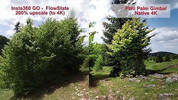 Insta360 GO vs FiMI Palm gimbal 4K test