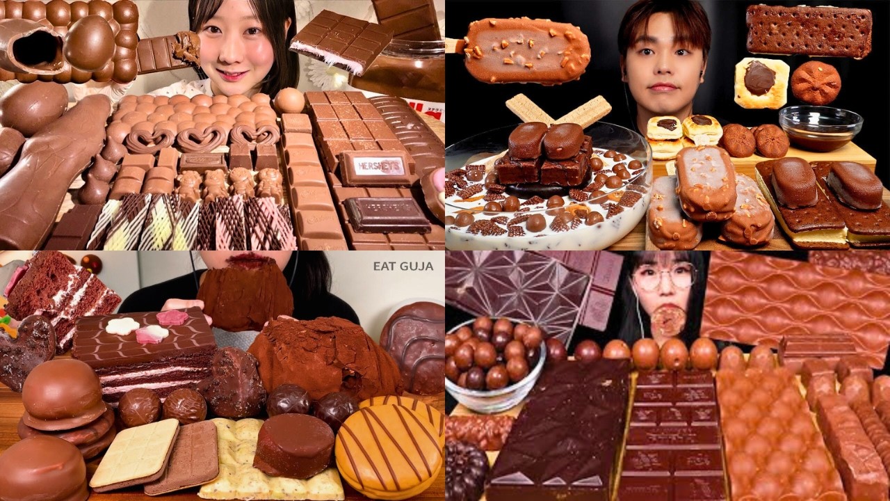 🍫ASMR DESSERT MUKBANG😍 Eating Chocolate, Ice Cream, Cake & Sweet Treats Compilation🍰
