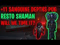 Can you time Sanguine Depths +11 in a PUG?! | Resto Shaman POV! | World of Warcraft: Shadowlands