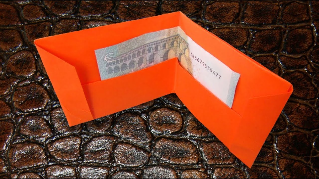 Origami facile : 💰💳 Portefeuille 💶👛 - YouTube