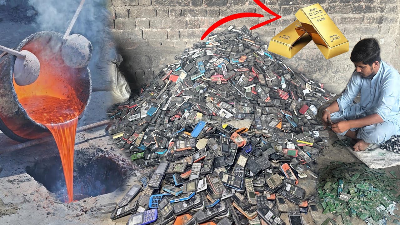 Perfect Method! “24K Pure Gold Extraction from Million Old Smartphones — Inside the Factory Process