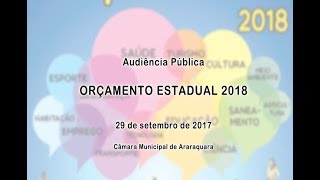 Audiência Pública - Orçamento Estadual 2018