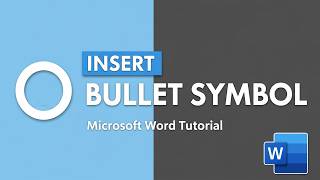 How to insert a round bullet symbol in word || BACK-SPACE