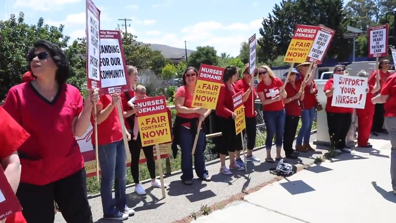 Nurses picket at Sierra Vista hospital in San Luis Obispo