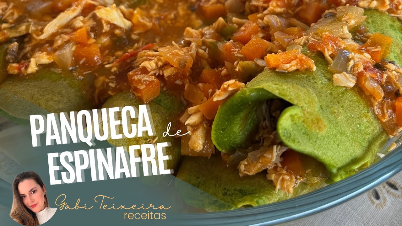 PANQUECA DE ESPINAFRE #shorts #panqueca #panquecadefrango #receitasimples #receitasfaceis #receita