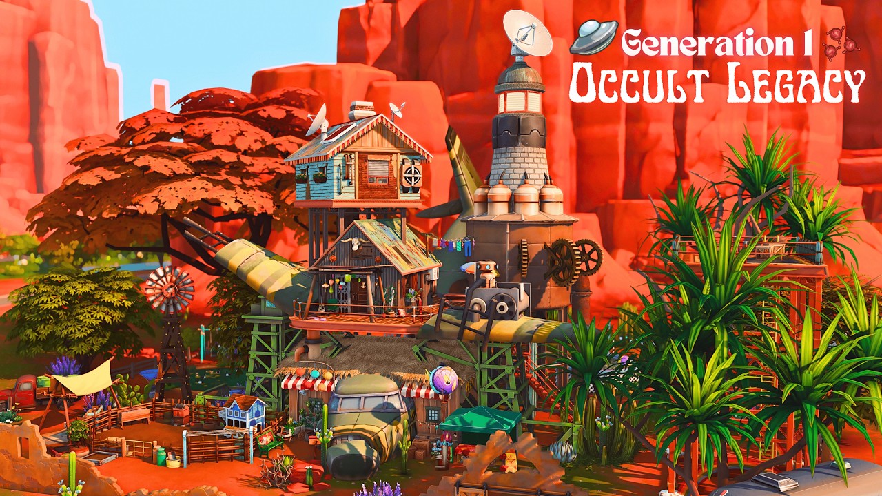 Occult Legacy Challenge: Gen 1 🧬📡 | Build Series | Sims 4 Stop Motion | NOCC