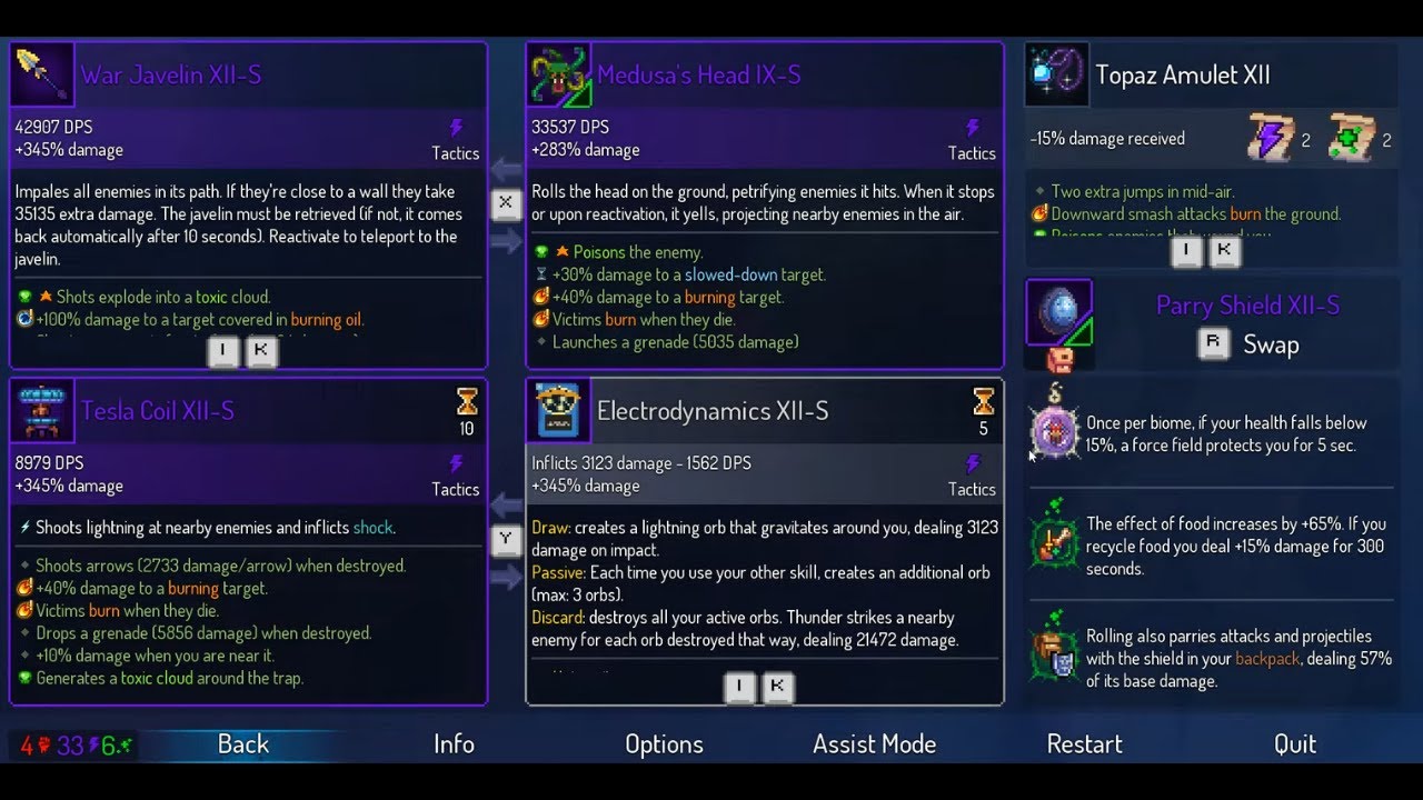 Dead Cells War Javelin Showcase (5BC) YouTube