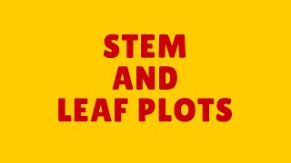 9 2 Stem and Leaf Plots